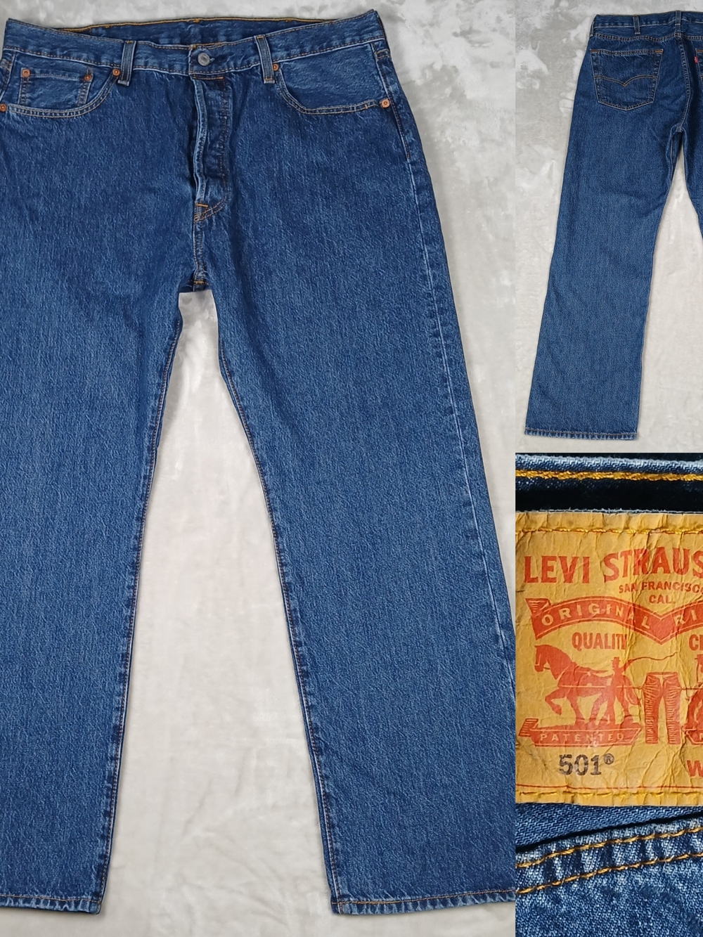 Levi's 501 Jeans 38x30 Men's Medium Wash